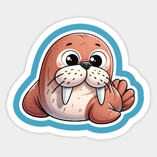 Kawaii Walrus Sticker